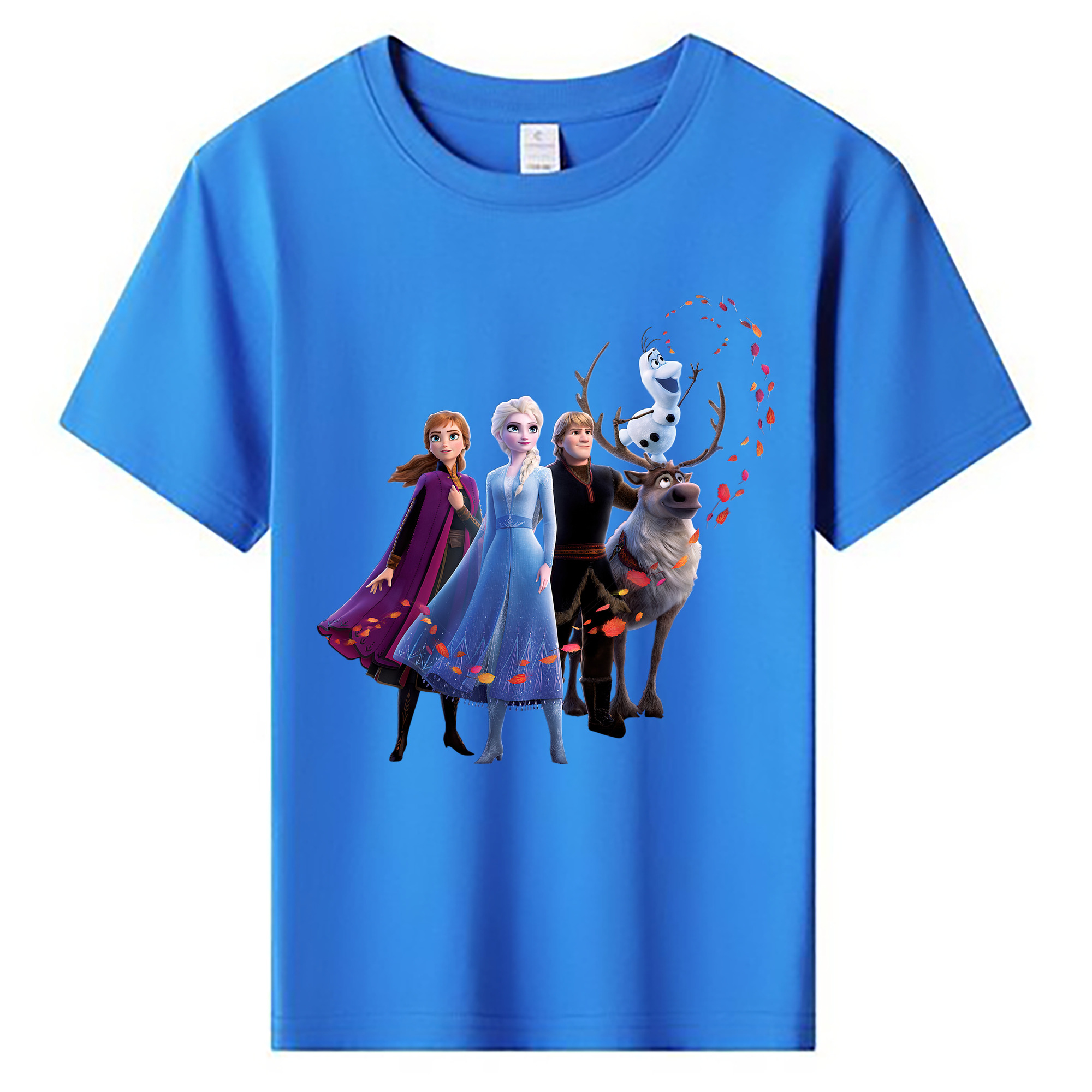 （画像用） アナと雪の女王 アンナ エルサ Frozen Anna Elsa 綿100％キッズTシャツ（フロントプリント）